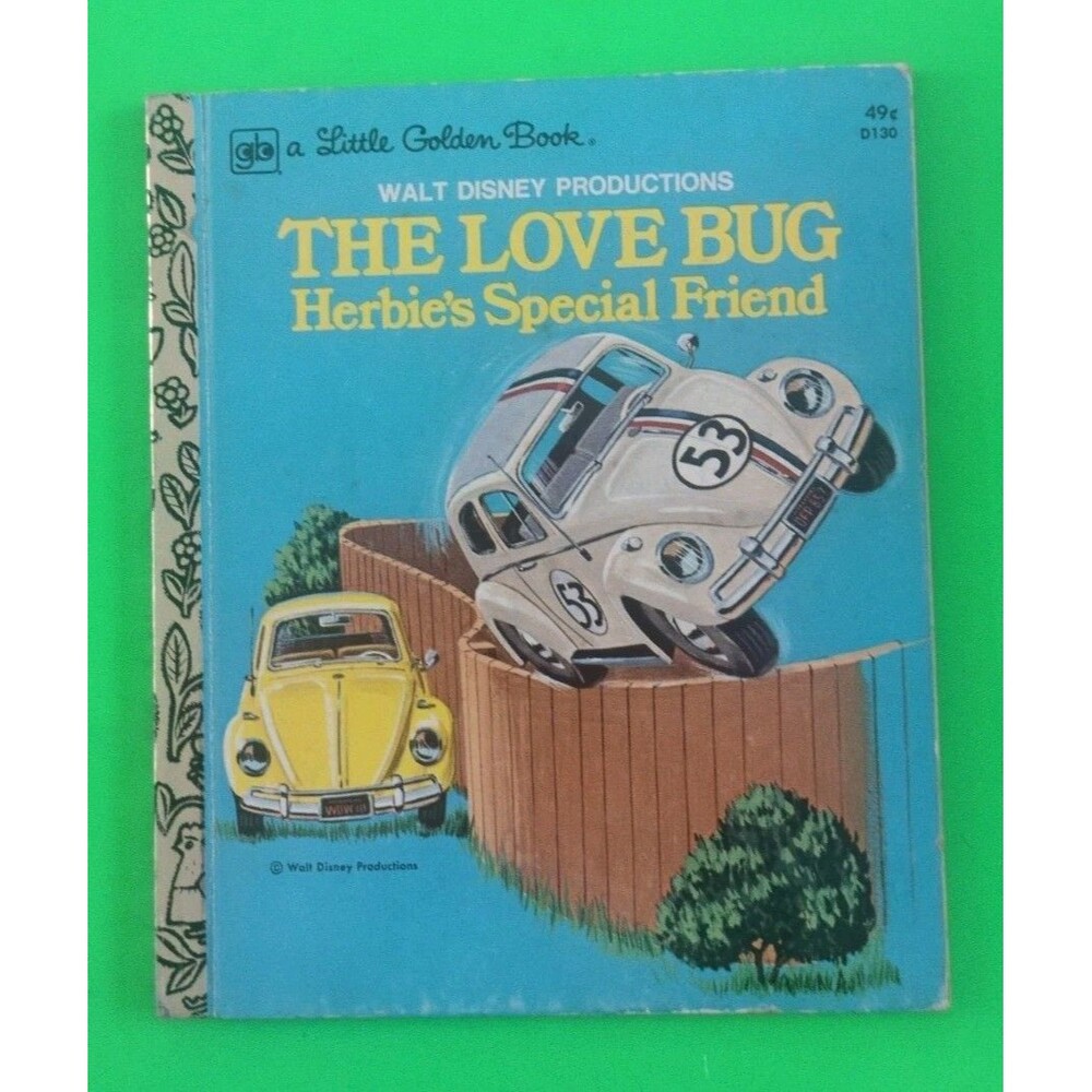 Walt Disney 1974 The Love Bug Herbie's Special Friend Little Golden Book
